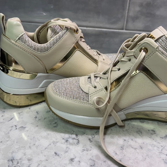 Michael Kors Women's Extreme Georgie  Trainer Sneakers Glitter Chain SZ 5 - Picture 5 of 11